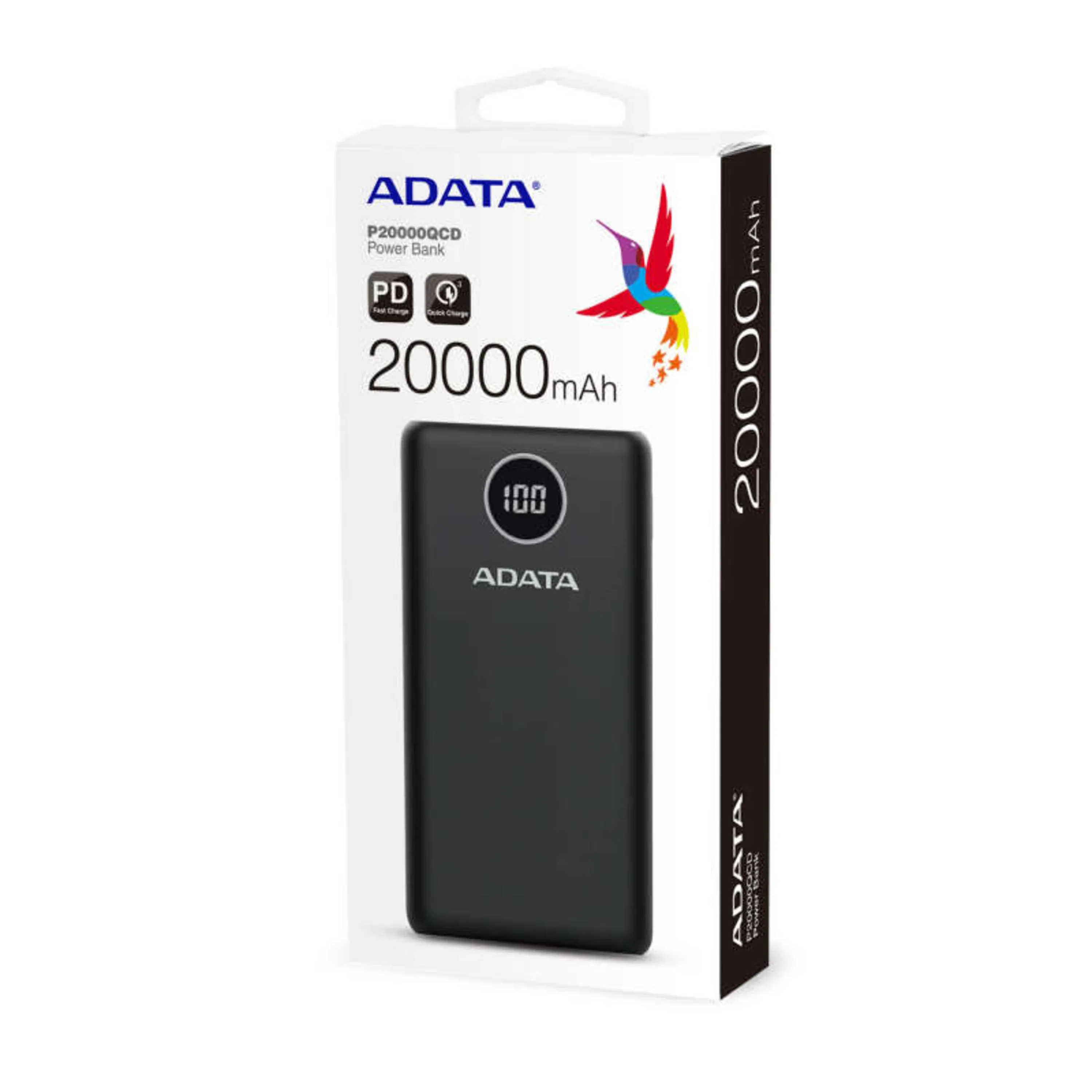 پاوربانک20000میلی آمپر ای دیتا مدل ADATA P20000QCD